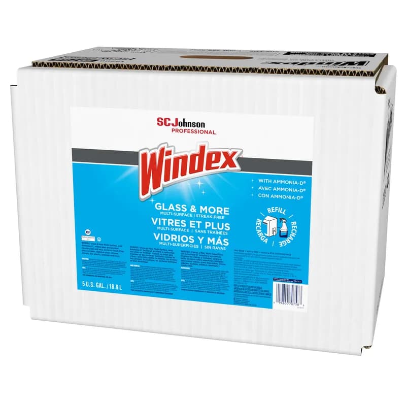 Windex® Glass & Surface Cleaner 5 GAL Ammonia-D Refill Streak-Free 5/Case