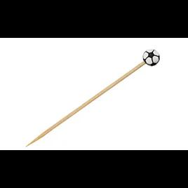 Skewer 4.7 IN Bamboo Football Natural 100 Count/Pack 10 Packs/Case 1000 Count/Case