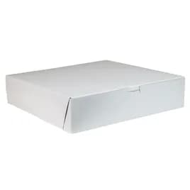 Bakery Box 12X12X2.75 IN Paperboard White Corner Lock 1-Piece 100/Bundle