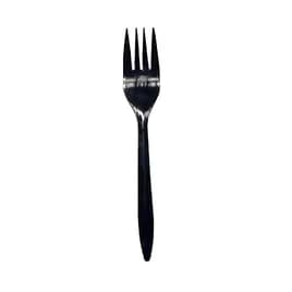 Victoria Bay Fork PP Black Medium Weight Unwrapped Bulk 1000/Case