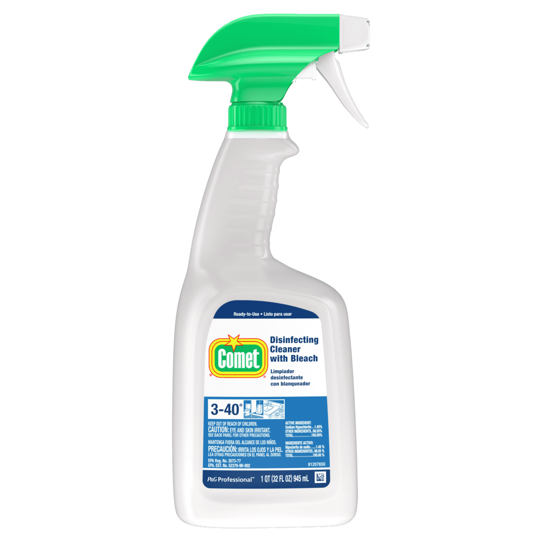 Comet Fresh Scent Disinfectant Cleaner 32 OZ Liquid RTU Bleach 8/Case