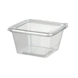 Fresh N' Sealed® Deli Container Hinged With Flat Lid Medium (MED) 32 OZ PET Clear Square 260/Case