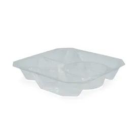 Fresh N' Sealed® Bowl Insert 6.63X6.63X1.25 IN 5 Compartment PET Clear Square 675/Case