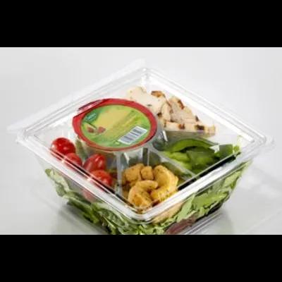 Fresh N' Sealed® Bowl Insert 6.63X6.63X1.25 IN 5 Compartment PET Clear Square 675/Case