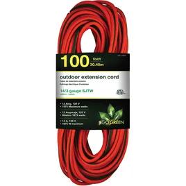 Extension Cord 100 FT Orange 14GA 3-Wire Grounded 1/Each