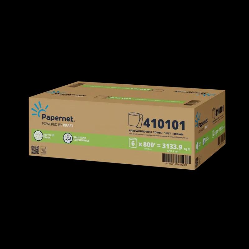Papernet Kraft Roll Paper Towel Kraft Standard Roll 6 Rolls/Case
