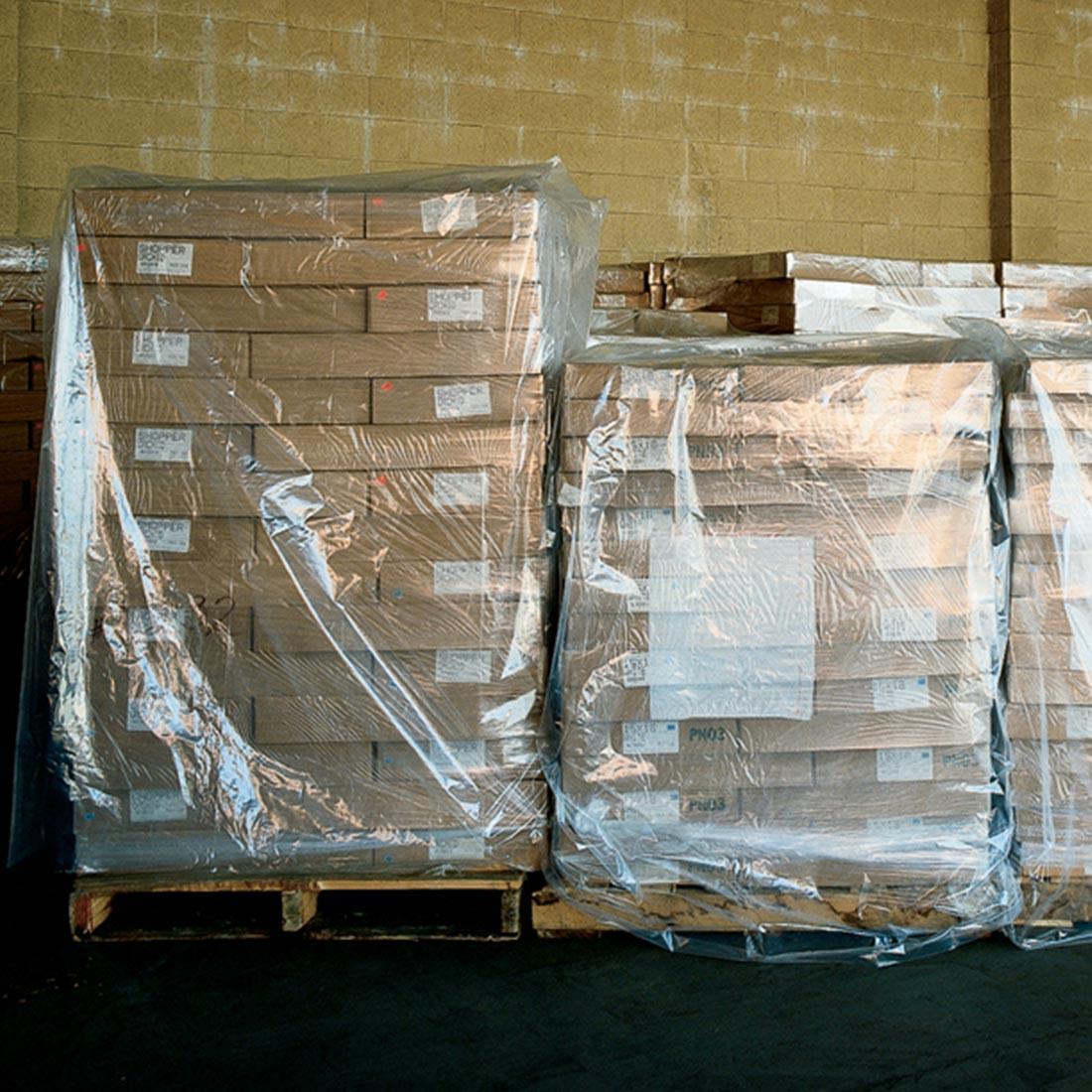 Pallet Cover 51X49X73 IN Clear LDPE 1.5MIL Gusset 100/Roll