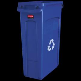 Slim Jim® 1-Stream Recycling Bin 22X11X30 IN 23 GAL Blue Resin Vented 4/Case