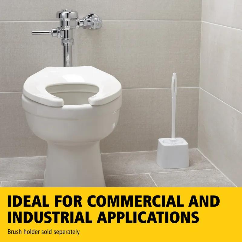 Toilet Bowl Brush 14.375 IN Plastic Polypropylene (PP) White 24/Case