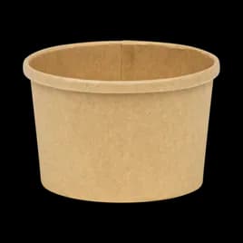 Soup Food Container Base 10 OZ Paperboard Kraft Leak Resistant 500/Case