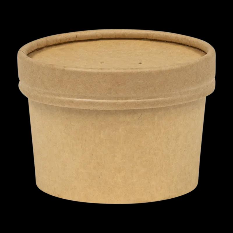 Soup Food Container Base 10 OZ Paperboard Kraft Leak Resistant 500/Case