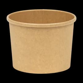 Soup Food Container Base 12 OZ Paperboard Kraft Leak Resistant 500/Case