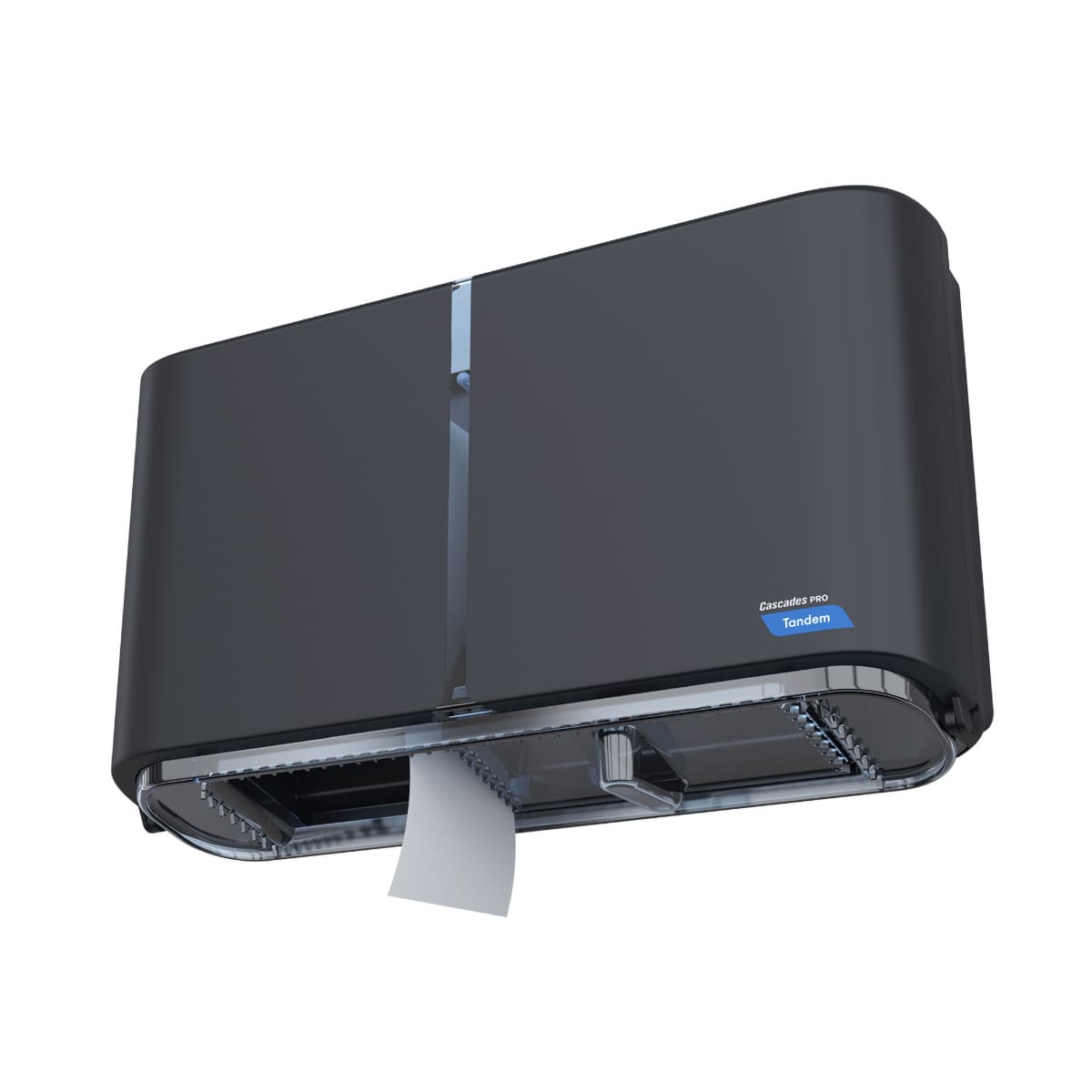 Cascades PRO Toilet Paper Dispenser Tandem 20.5X5.6X12 IN Gray Double Roll Jumbo (JRT) 1/Each