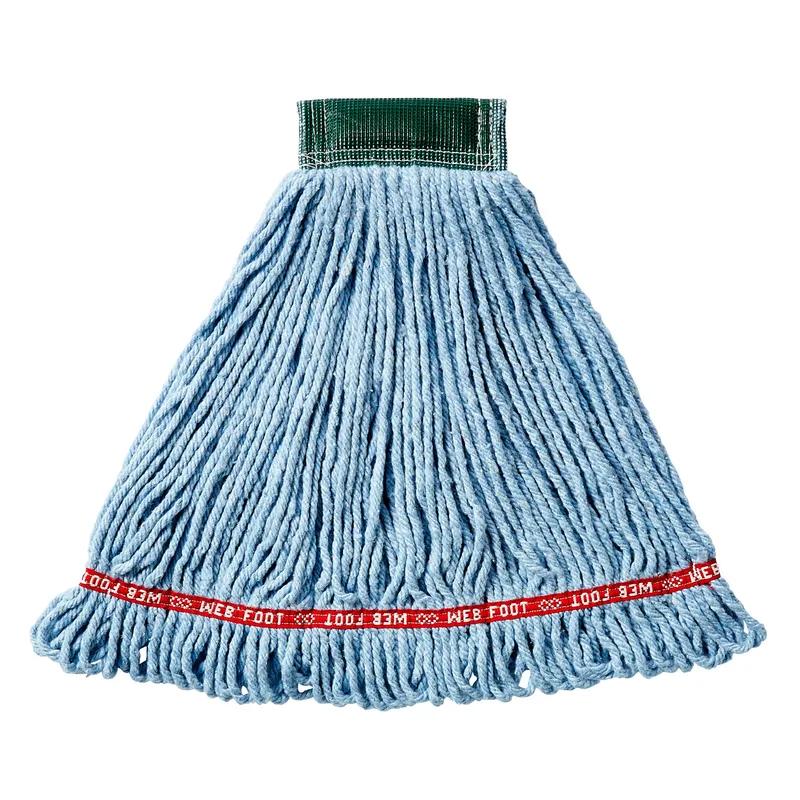 Web Foot® Mop Medium (MED) 20 OZ Blue Cotton Synthetic Blend Shrinkless 5IN Headband 1/Each