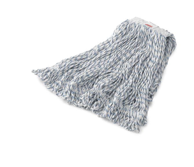 Finish Mop Medium (MED) 20 OZ White Synthetic 1IN Headband Web Foot 6/Case