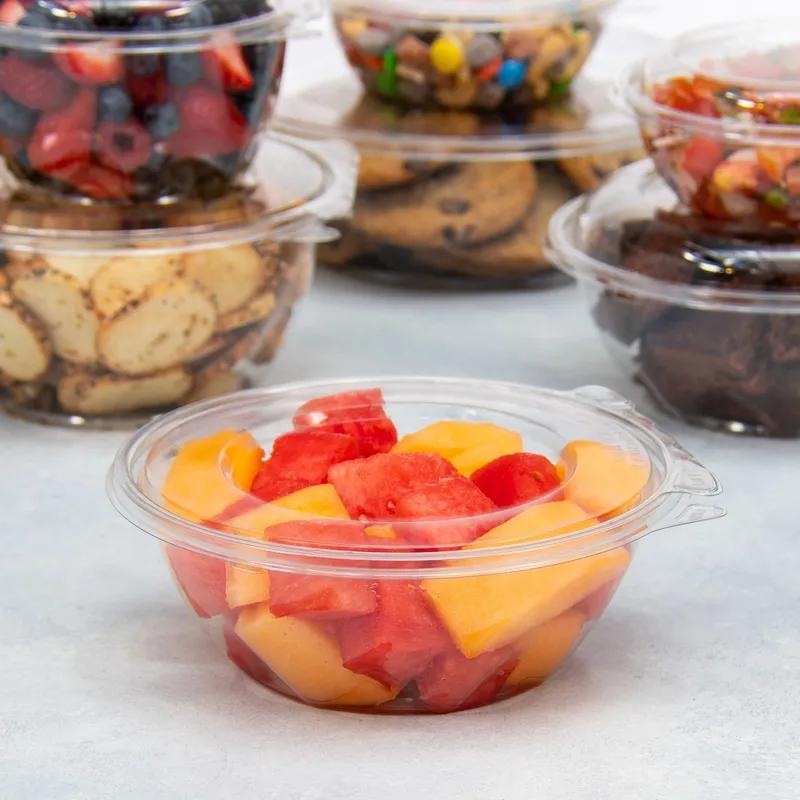 Dart® Safeseal™ Bowl & Lid Combo With Flat Lid 24 OZ PET Clear Round 50 Count/Pack 3 Packs/Case 150 Count/Case