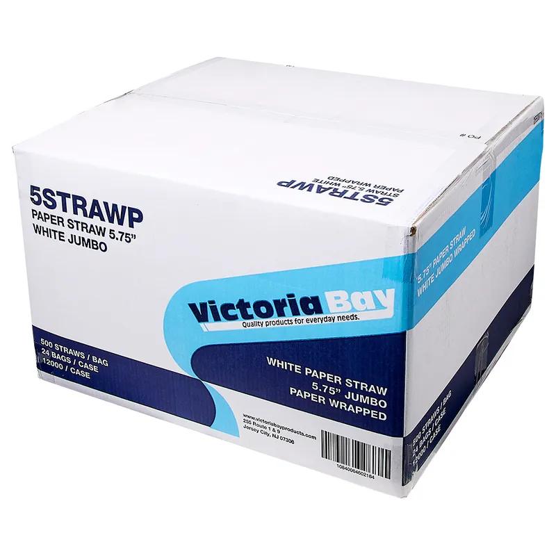Victoria Bay Straw 5.75 IN Paper White Wrapped 12000/Case