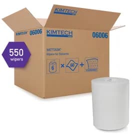 Kimtech™ Prep Cleaning Wipe 9X15 IN HydroKnit White Centerpull Refill Roll 275 Sheets/Roll 2 Rolls/Case 550 Sheets/Case