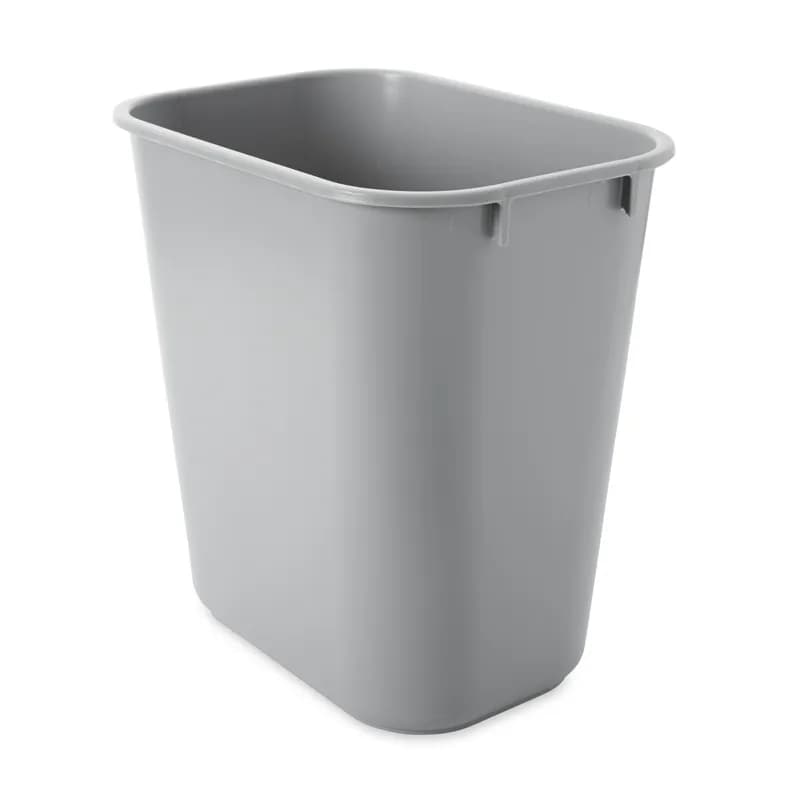 1-Stream Trash Can 11.38X8.25X12.13 IN 3.25 GAL 13 QT Gray Resin Deskside 1/Each