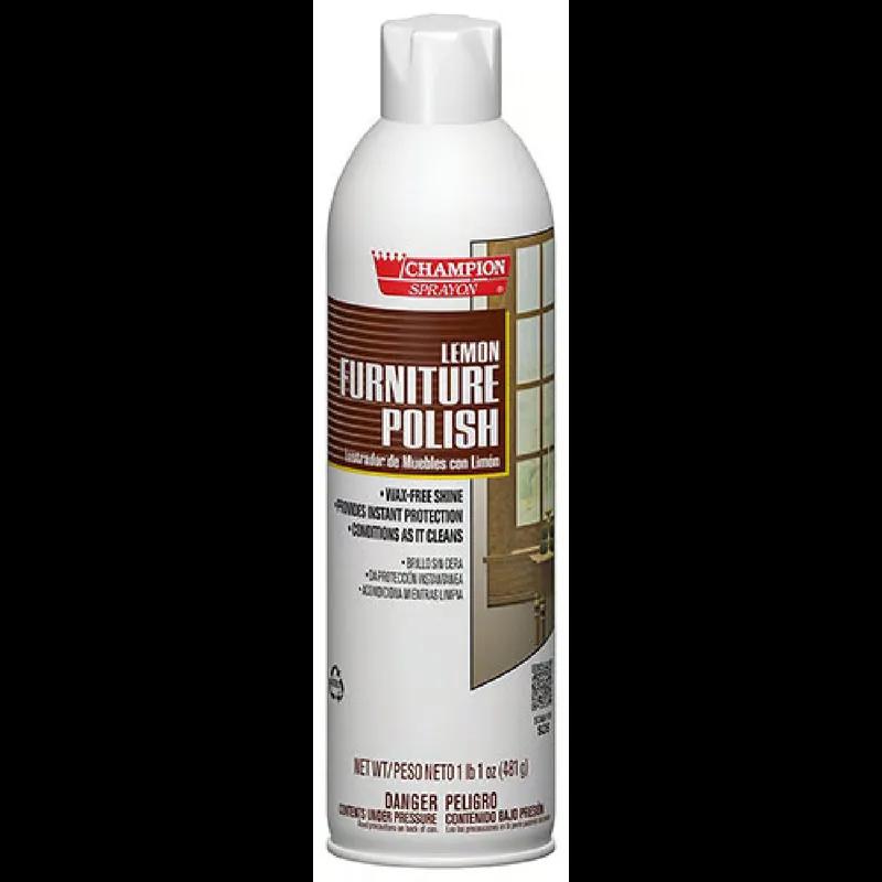 Champion Sprayon® Lemon Furniture Polish 17 OZ Aerosol Wax-Free 12/Case