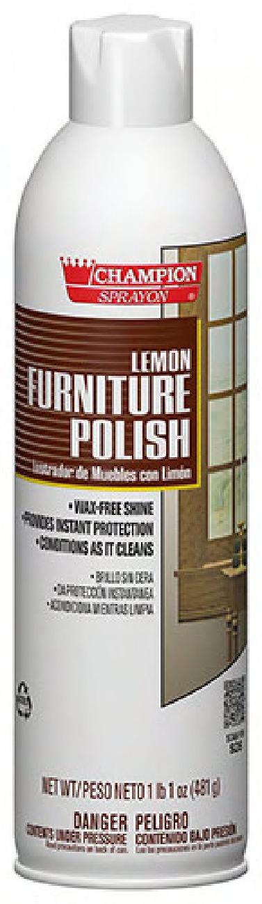 Champion Sprayon® Lemon Furniture Polish 17 OZ Aerosol Wax-Free 12/Case