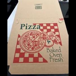 Pizza Box 14X14 IN Corrugated Cardboard Kraft Stock Print 50/Bundle