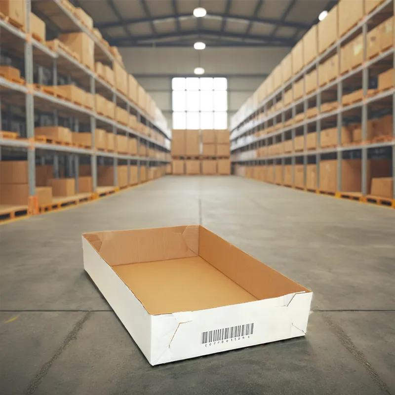 Box 28X18X5 IN White Corrugated Cardboard 50/Bundle