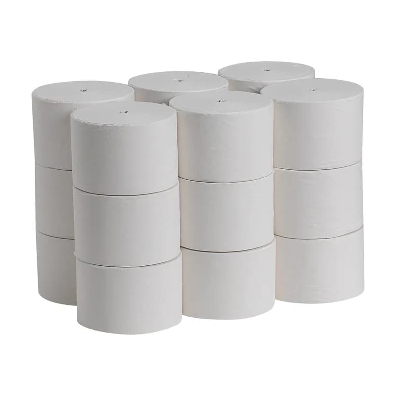 Compact® Toilet Paper & Tissue Roll 3.8X4 IN 1PLY White Coreless Septic Safe 0.625IN Core Diameter 3000 Sheets/Roll