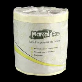 Marcal Pro Toilet Paper & Tissue Roll 300 FT 1PLY White 1.625IN Core Diameter 1000 Sheets/Roll 96 Rolls/Case