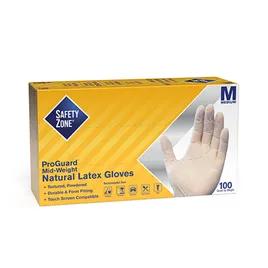 Gloves Medium (MED) White Latex Powdered 100/Pack