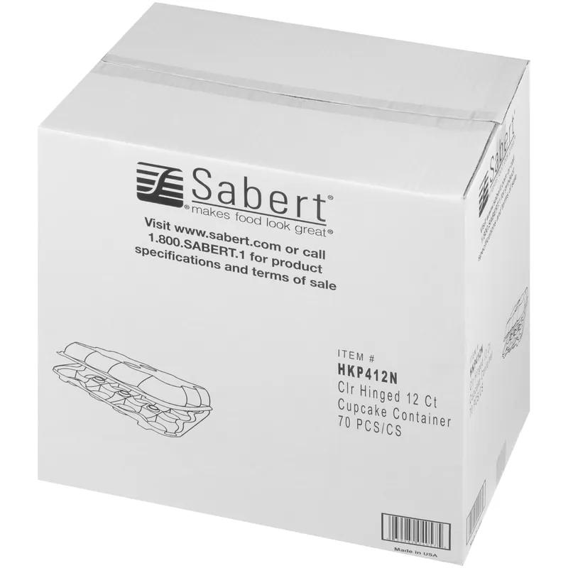 Cupcake Hinged Container With Dome Lid 4 IN 12 Compartment PET Clear Rectangle 70/Case