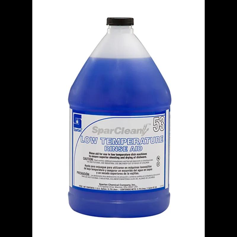 SparClean® 53 Mild Scent Rinse Aid Rinse Aid 1 GAL Low Temperature Alkaline Liquid Low Temperature 1/Case
