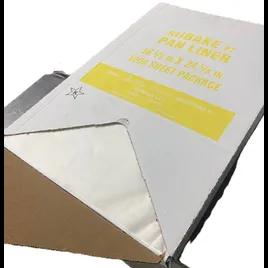 Pan Liner 24.375X16.375 IN White Yellow Label 1000/Case
