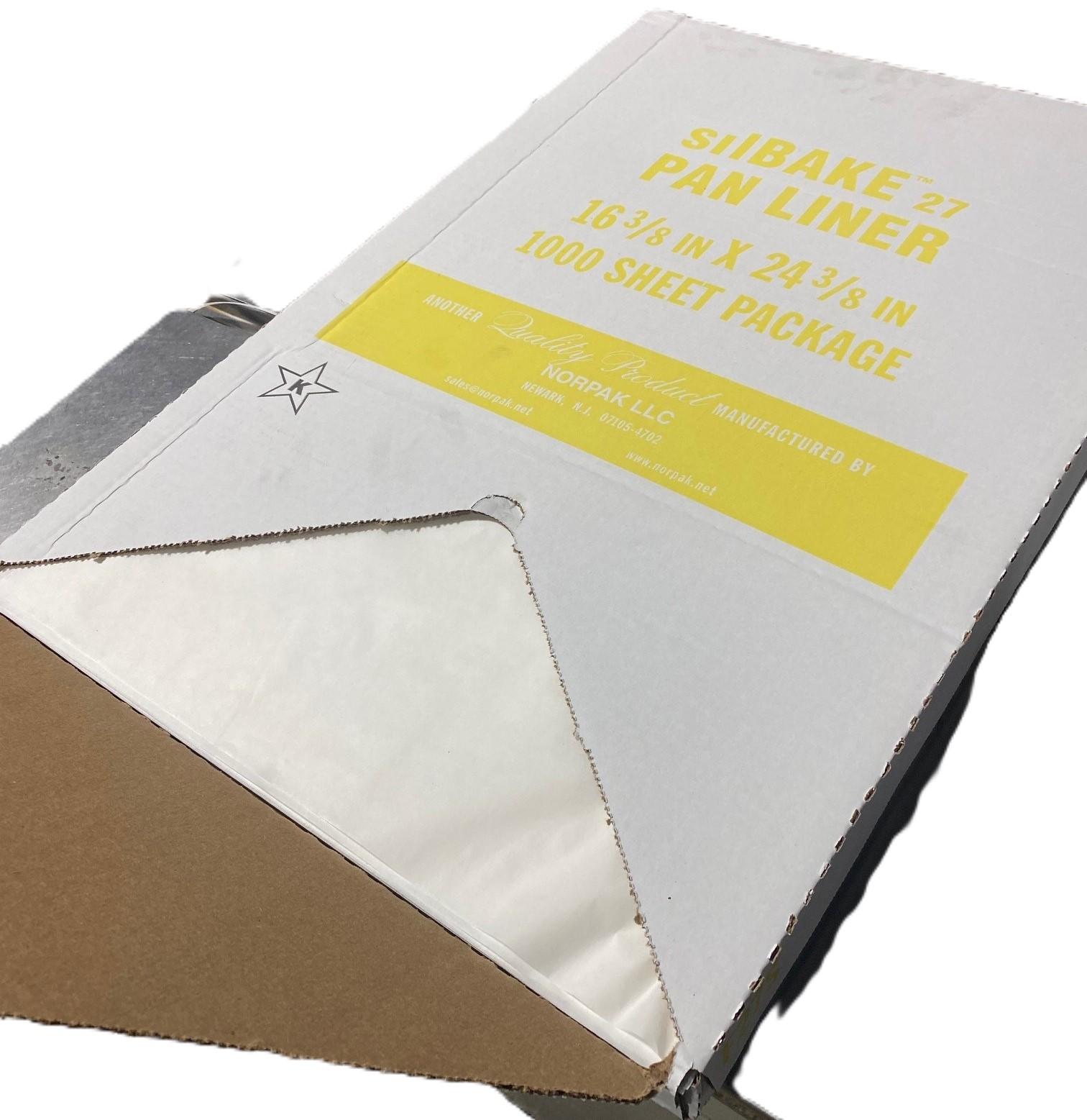 Pan Liner 24.375X16.375 IN White Yellow Label 1000/Case