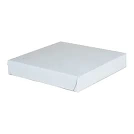 Pizza Box 9X9X1.5 IN Kraft White Lock Corner 1-Piece 100/Bundle