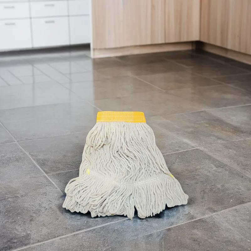 Victoria Bay Mop Small (SM) White Yellow Loop End 12/Case