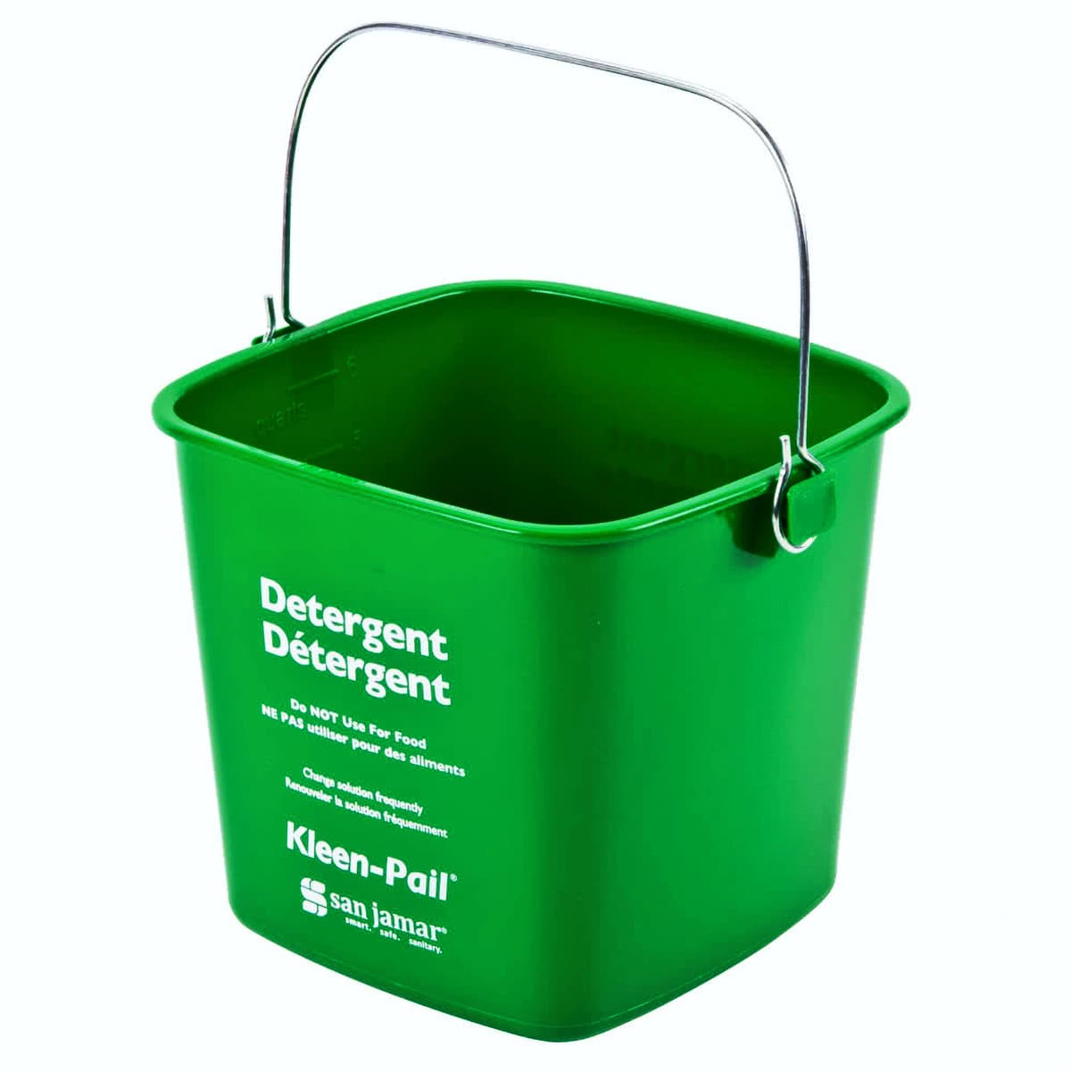 San Jamar Kleen-Pail® Utility Bucket & Pail 6 QT Green Color Coded Detergent 1/Each