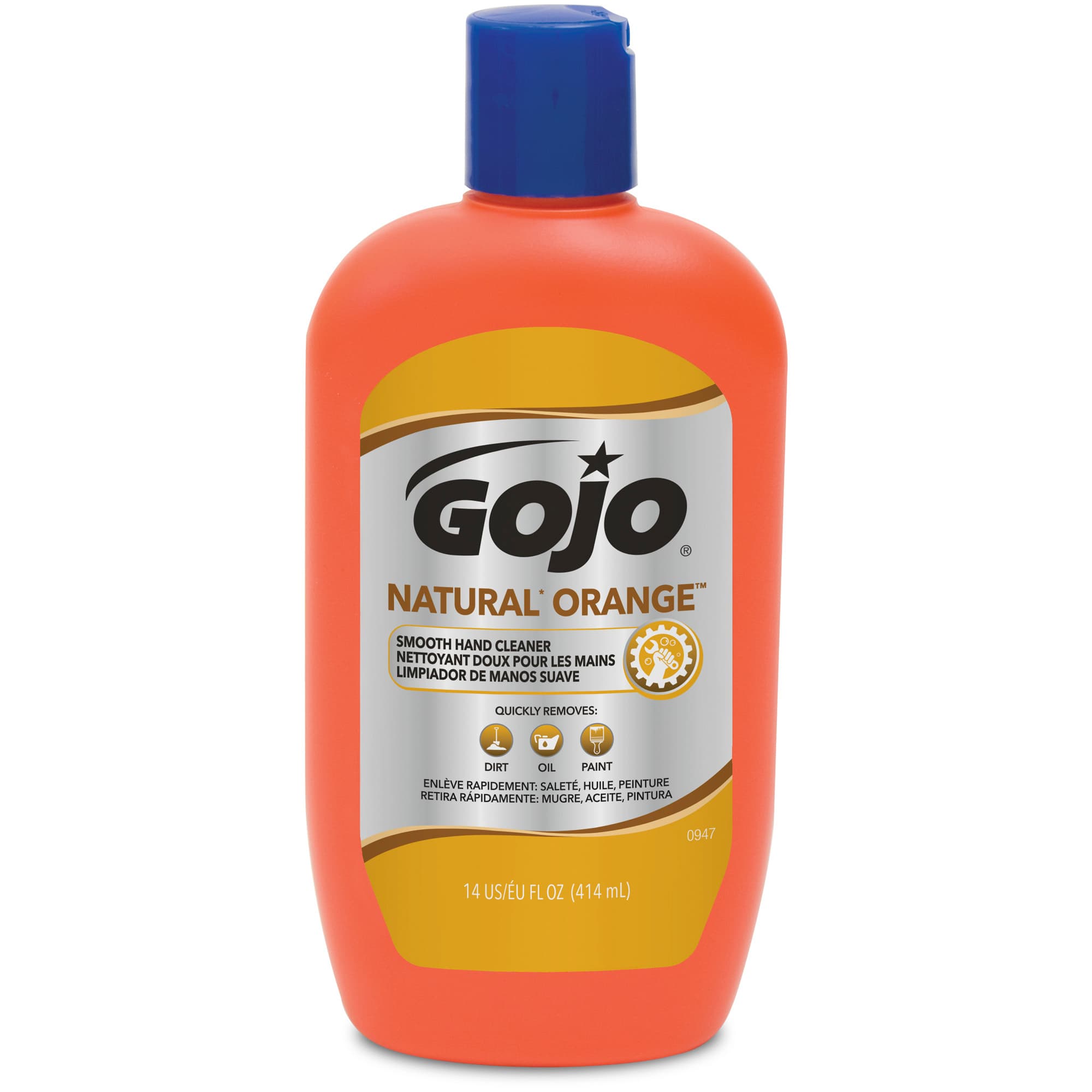 GOJO® NATURAL* ORANGE™ Hand Cleaner Lotionized 14 OZ 1.938X3.5X7.75 IN White Smooth 12/Case