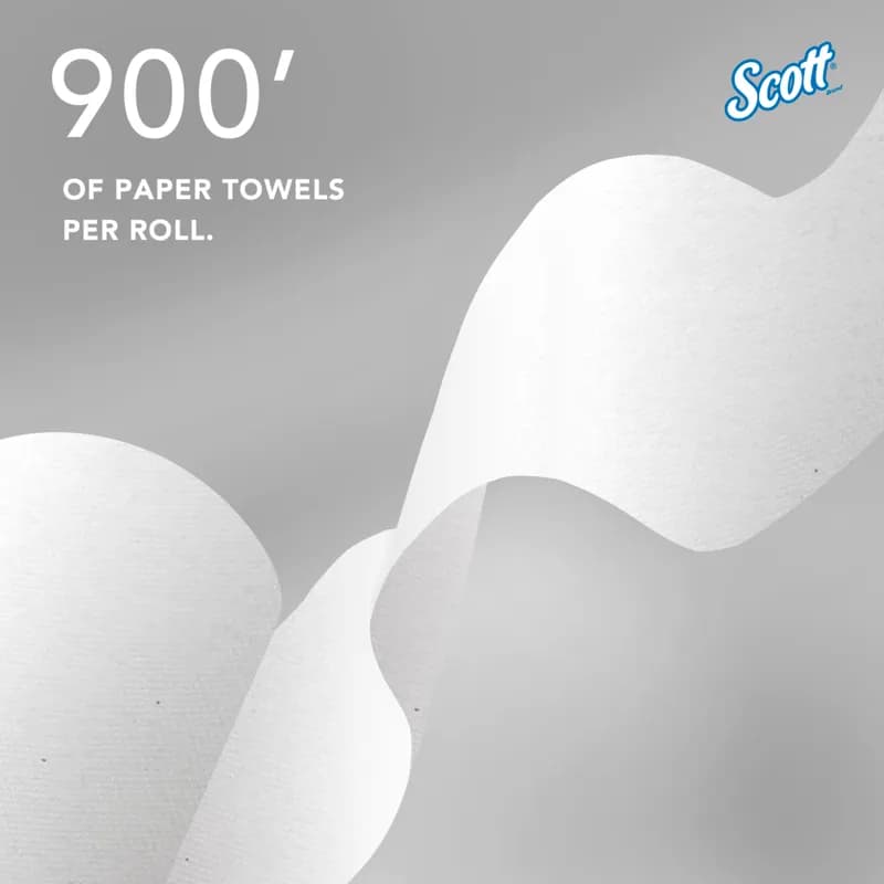 Scott® Roll Paper Towel MOD 7.5IN X900FT White Hardwound Core 1.75IN Core Diameter 6 Rolls/Case
