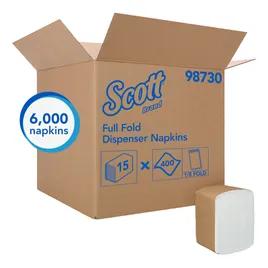 Scott® Dispenser Napkins 12X17 IN Paper 1PLY Full Fold 400 Count/Pack 15 Packs/Case 6000 Count/Case