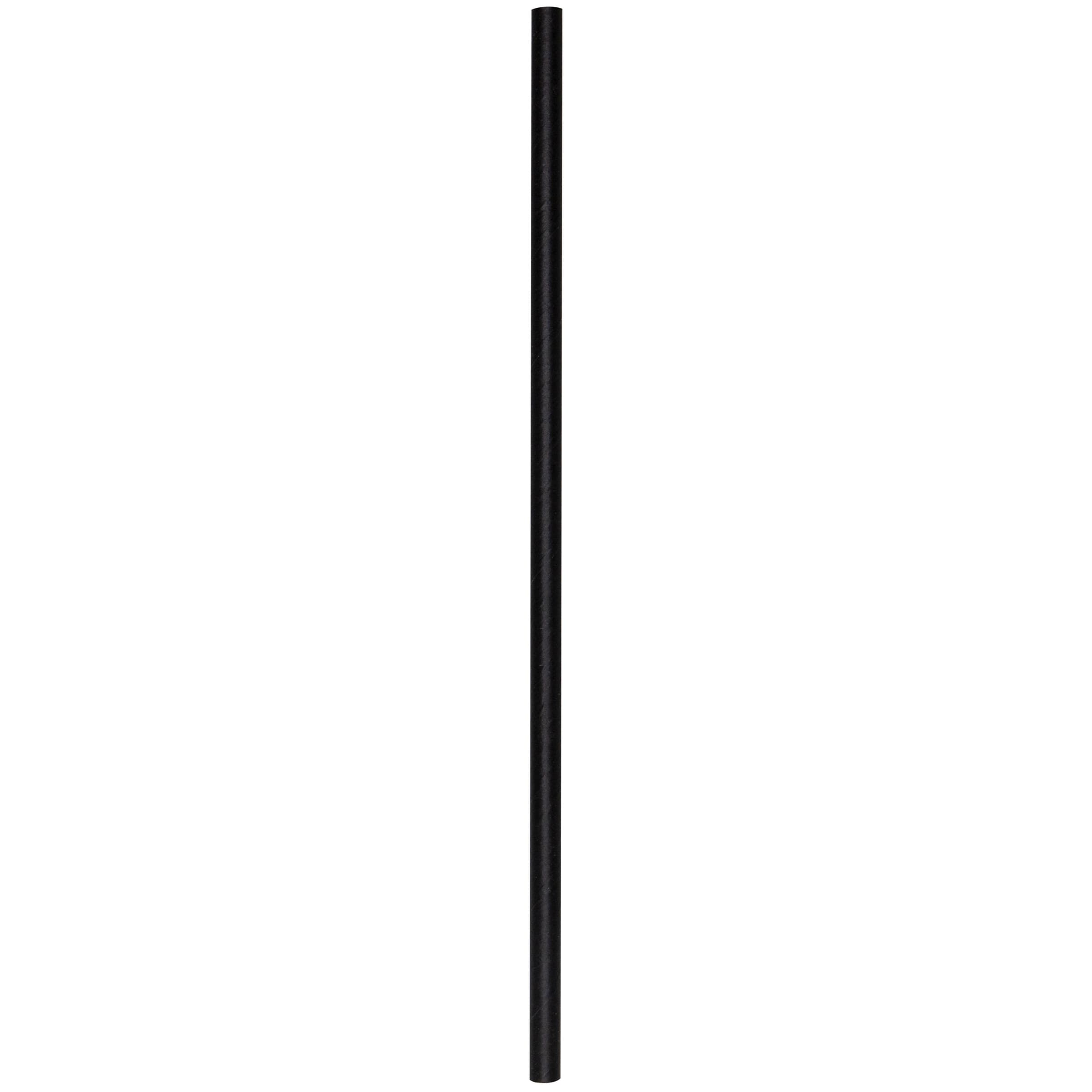 Jumbo Straw 7.75 IN Paper Black Unwrapped 4800/Case