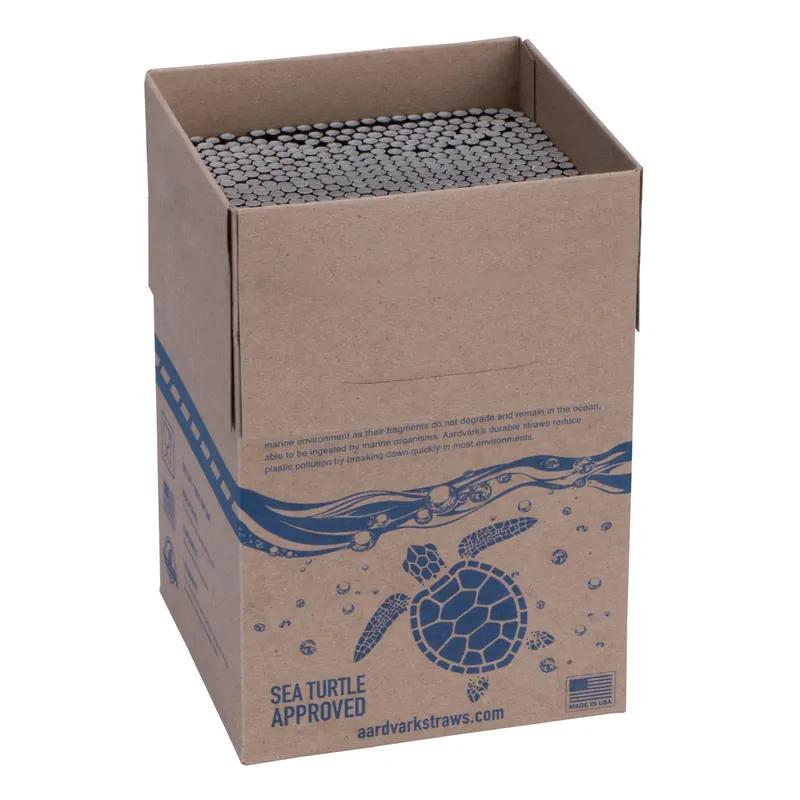 Jumbo Straw 7.75 IN Paper Black Unwrapped 4800/Case