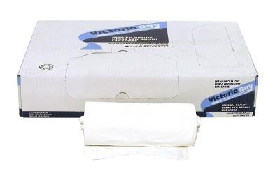 Victoria Bay Can Liner 30X45 IN White Plastic Extra Heavy Roll 25 Count/Pack 8 Packs/Case 200 Count/Case