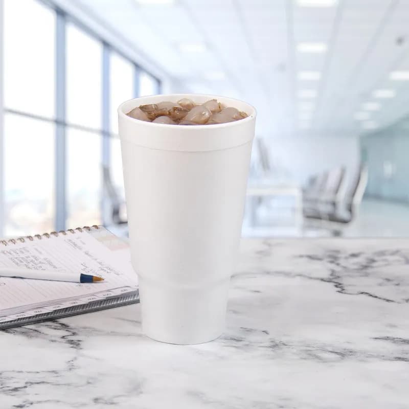 Dart® J Cup® Cup Insulated 32 OZ EPS White 16 Count/Pack 25 Packs/Case 400 Count/Case