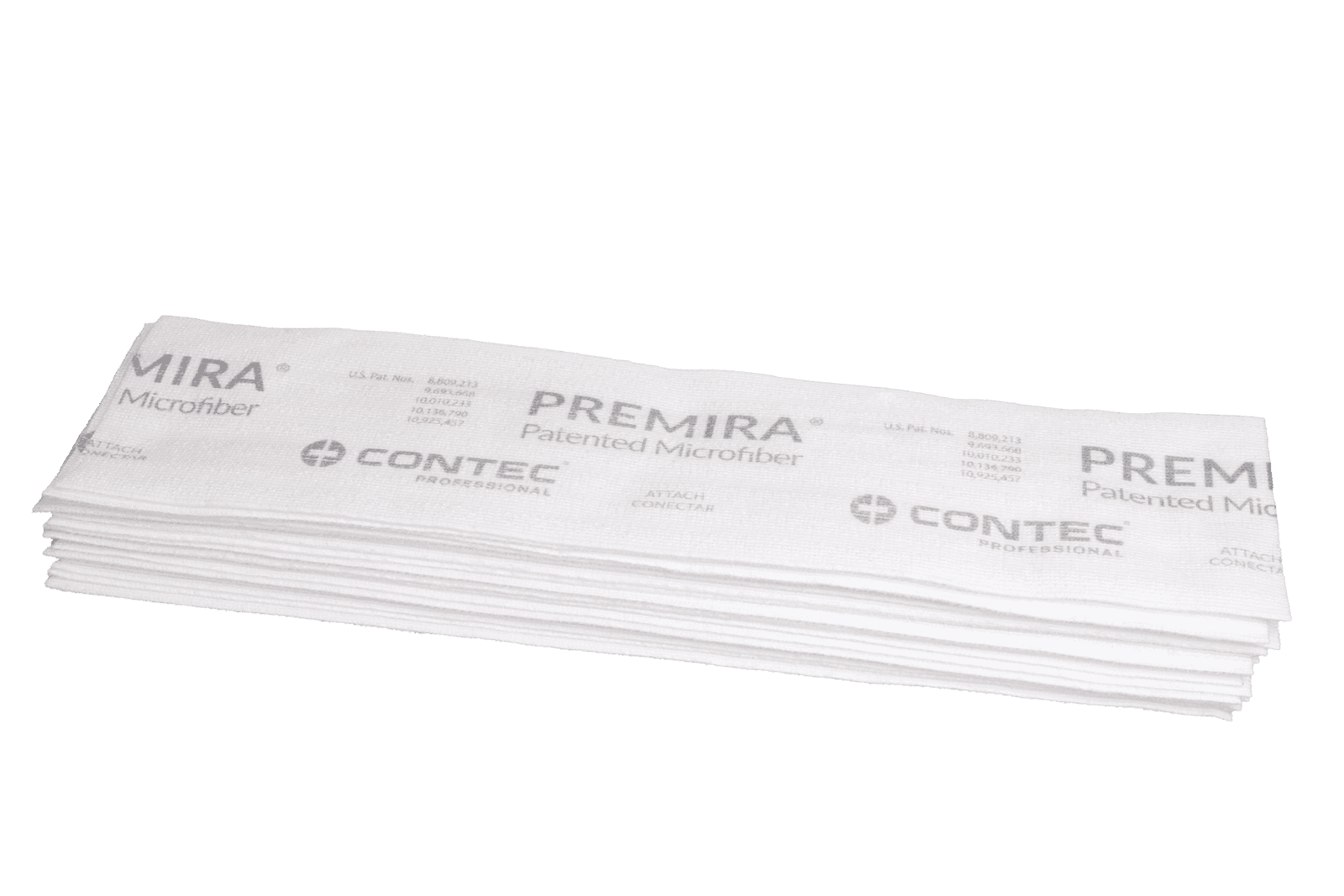 Premira II® Mop Pad 5X19 IN White Microfiber Disposable 240/Case