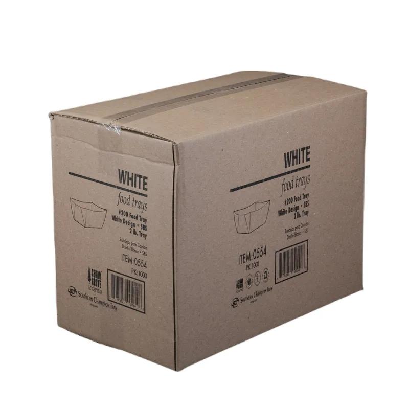 Food Tray 2 LB Paper White 1000/Case