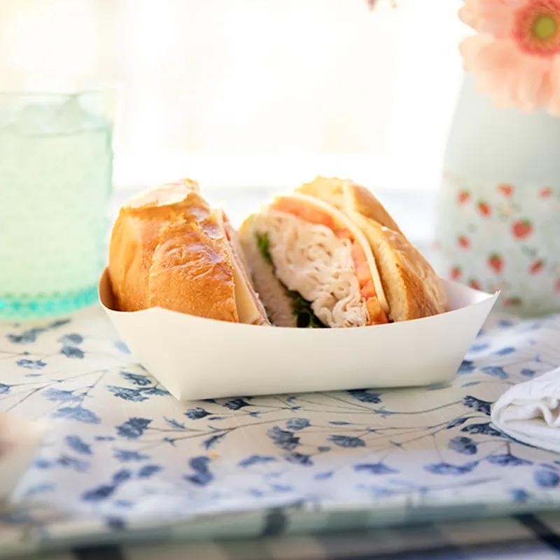 Food Tray 2 LB Paper White 1000/Case