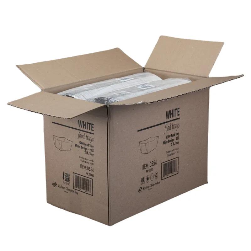 Food Tray 2 LB Paper White 1000/Case