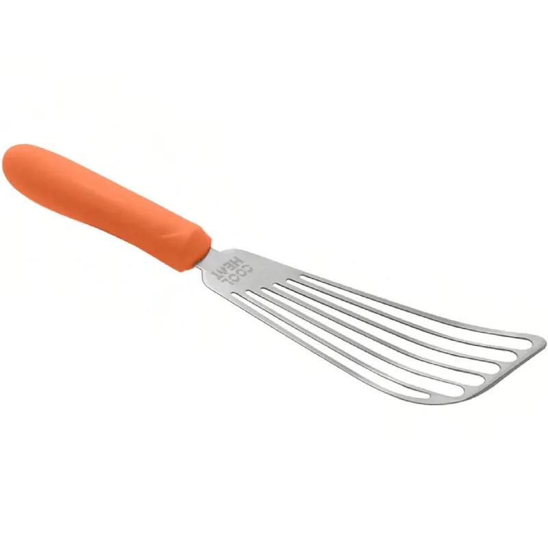 Fish Spatula Stainless Steel Ergonomic Handle Satin Dishwasher Safe 1/Each
