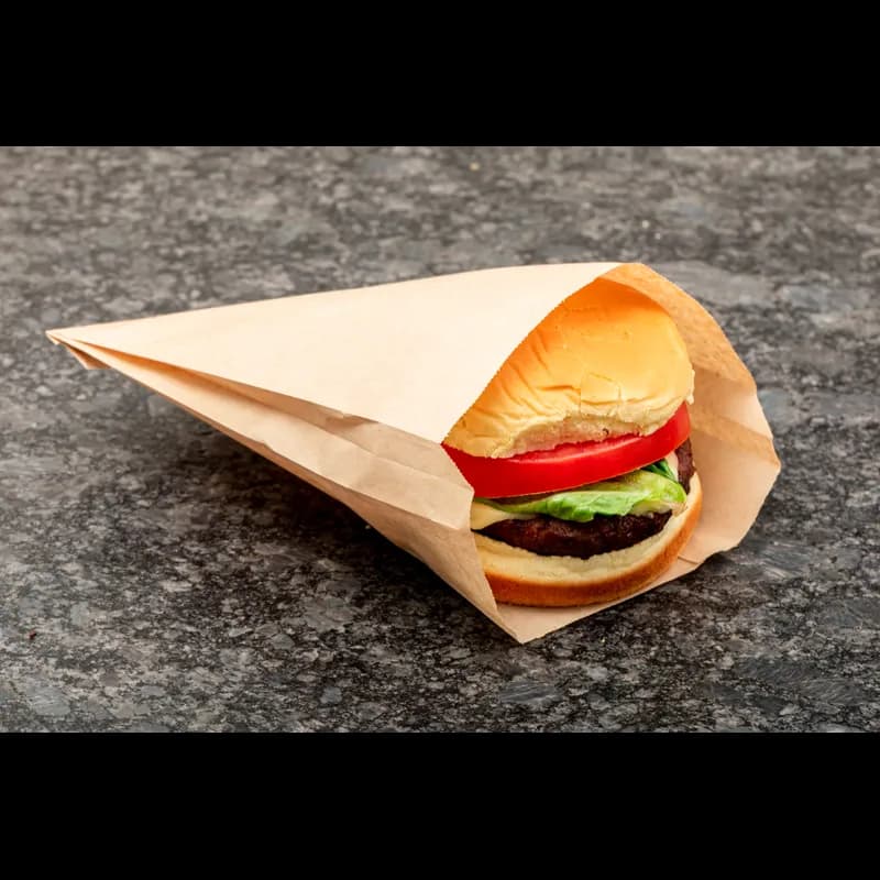 Looking Natural® Sandwich Bag 6X2X9 IN Paper Kraft Grease Resistant Gusset 1000/Case